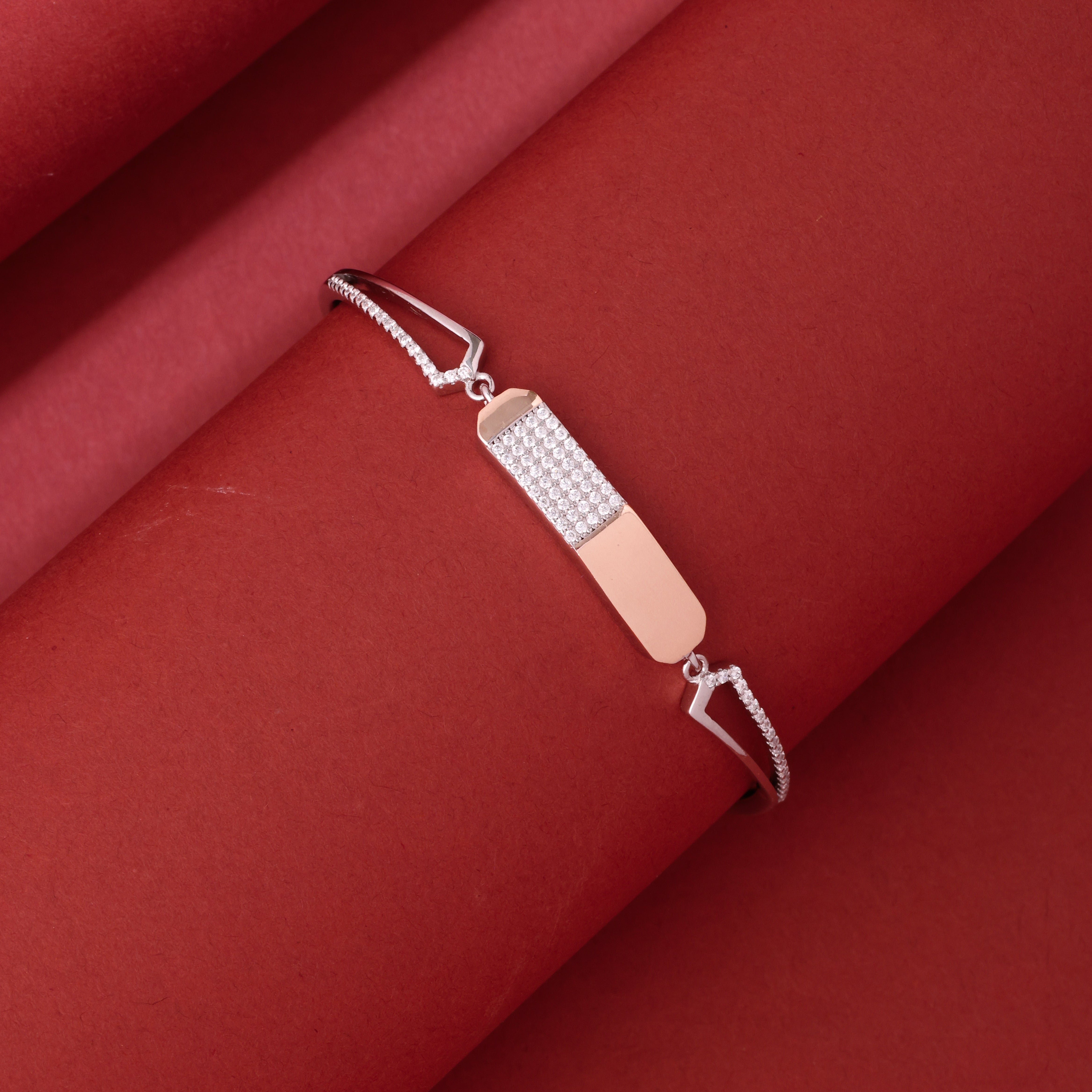 Rose Glow Silver Bracelet